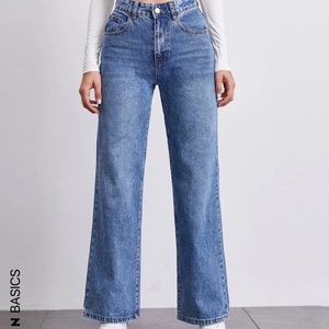 SHEIN stone wash middle waisted straight jeans 27